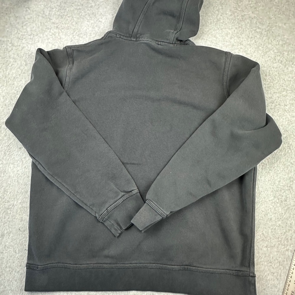 Nike Mens XL Embroidered Swoosh Hoodie Faded Black Pullover Fleece Sweatshirt - Picture 7 of 12